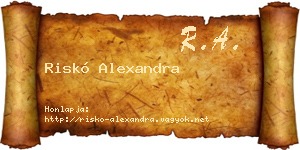 Riskó Alexandra névjegykártya