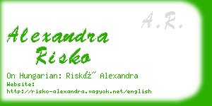 alexandra risko business card